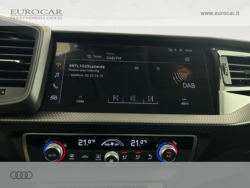 Audi A1 sportback 30 1.0 tfsi admired 110cv