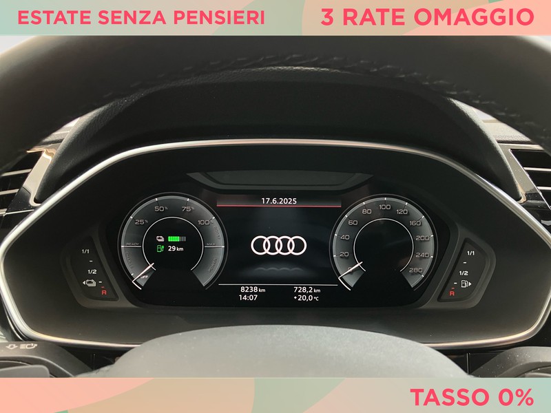 Audi Q3 sportback 45 1.4 tfsi e identity black s-tronic