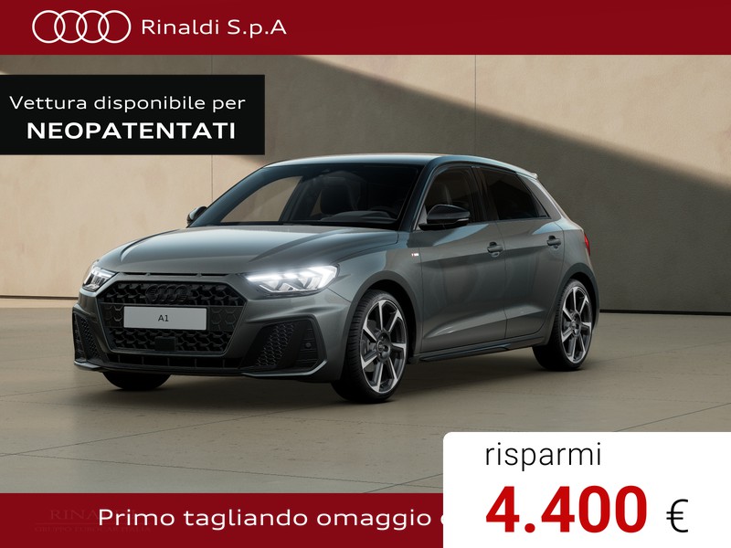 Audi A1 sportback 30 1.0 tfsi identity black 116cv s-tronic