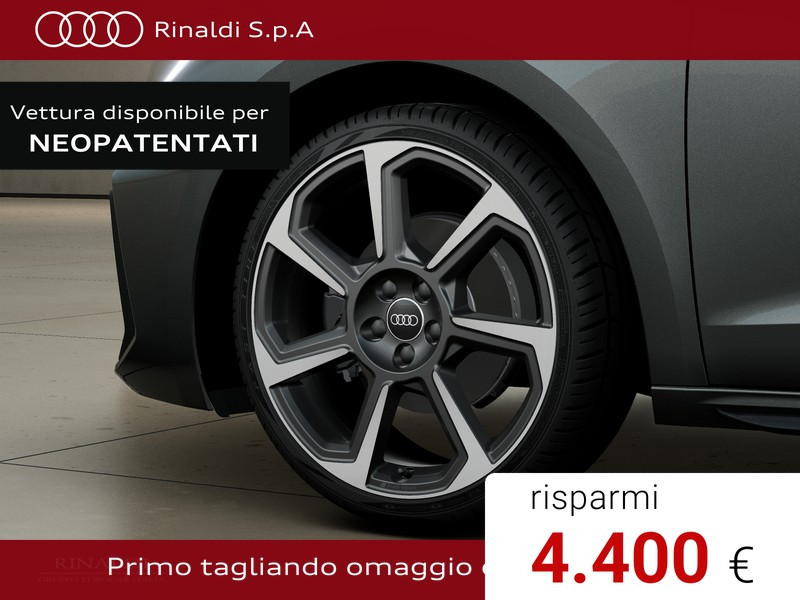 Audi A1 sportback 30 1.0 tfsi identity black 116cv s-tronic