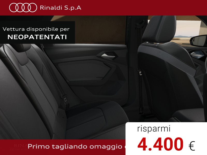 Audi A1 sportback 30 1.0 tfsi identity black 116cv s-tronic