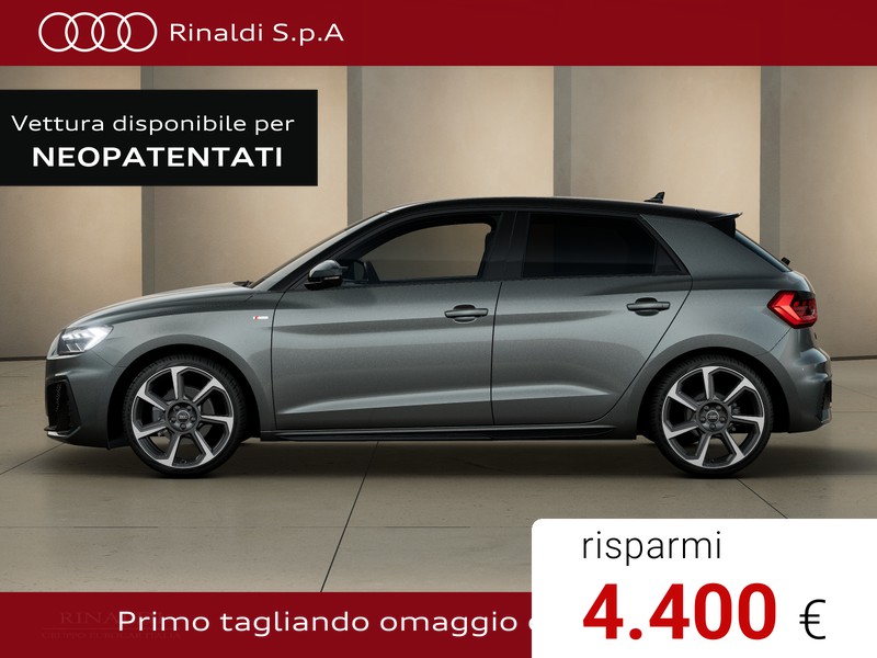 Audi A1 sportback 30 1.0 tfsi identity black 116cv s-tronic