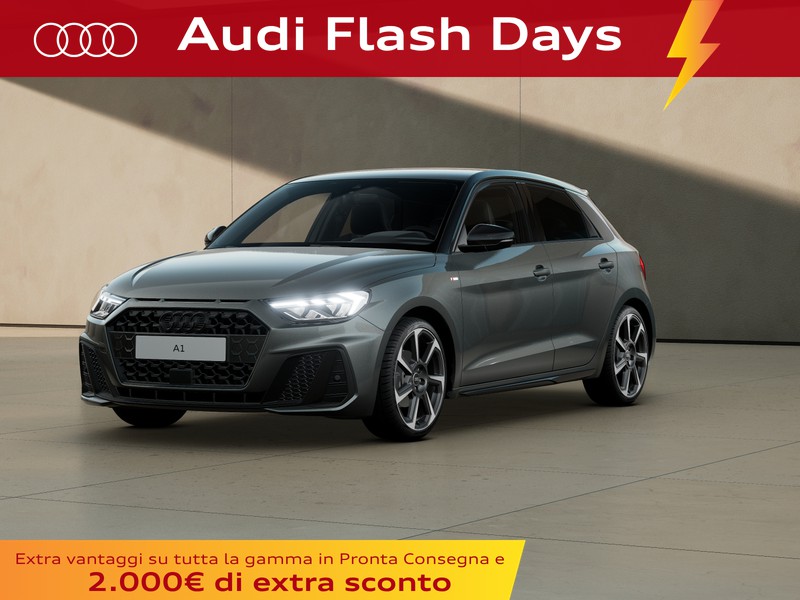 Audi A1 sportback 30 1.0 tfsi identity black 116cv s-tronic
