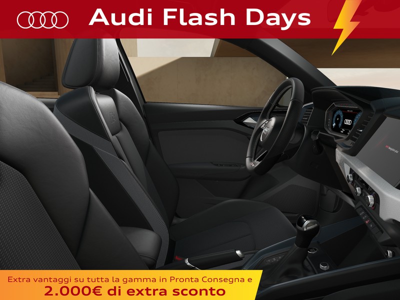 Audi A1 sportback 30 1.0 tfsi identity black 116cv s-tronic