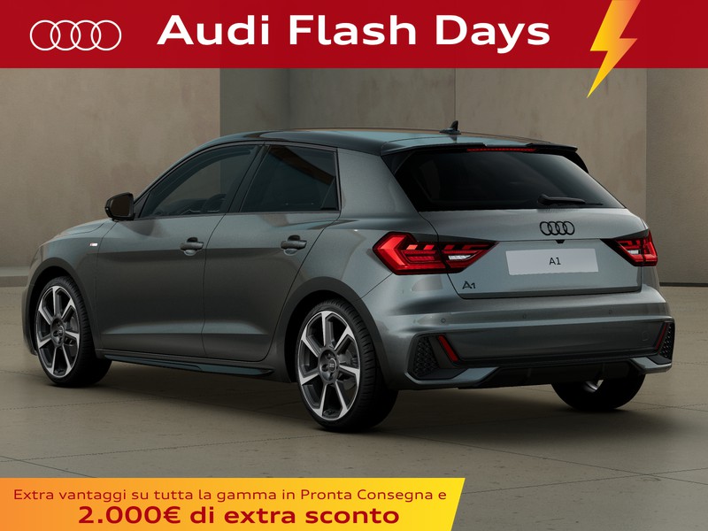 Audi A1 sportback 30 1.0 tfsi identity black 116cv s-tronic