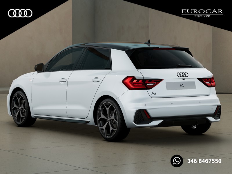 Audi A1 sportback 30 1.0 tfsi identity black 116cv s-tronic