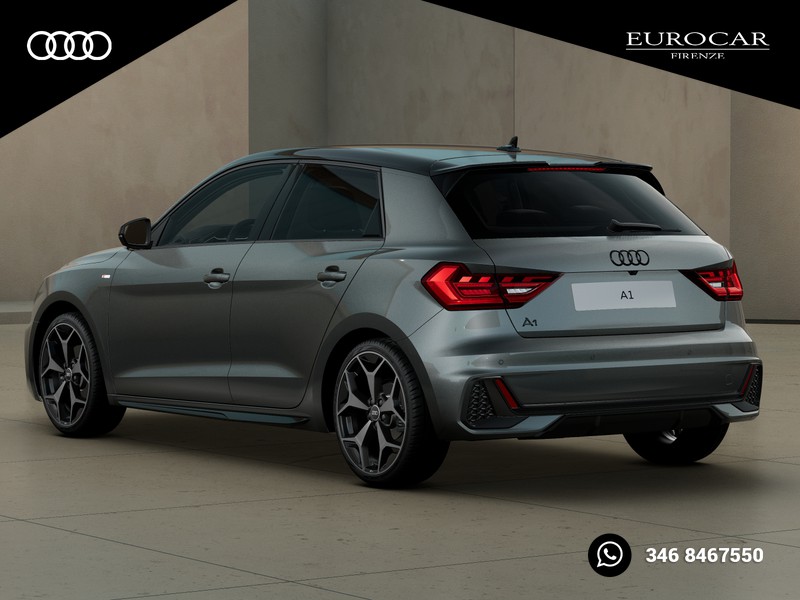 Audi A1 sportback 30 1.0 tfsi identity black 116cv s-tronic