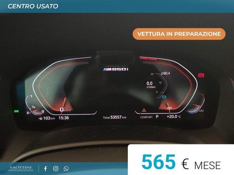 BMW Serie 8 M 850i Coupe Xdrive Individual composition auto