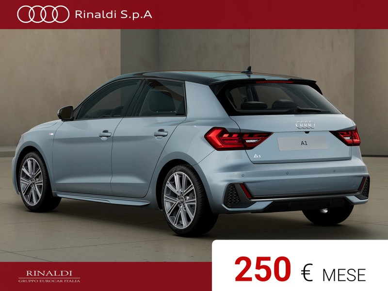 Audi A1 sportback 30 1.0 tfsi identity black 116cv