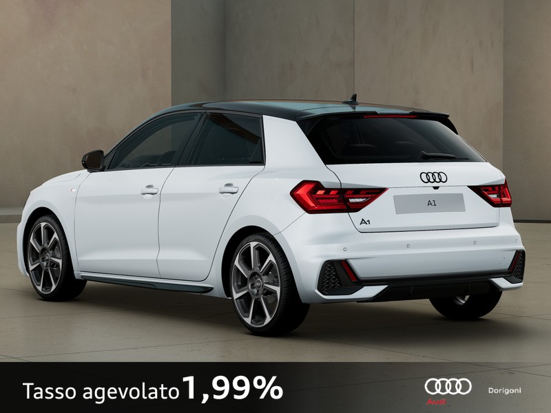 Audi A1 sportback 30 1.0 tfsi identity black 116cv s-tronic