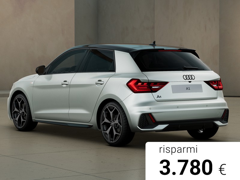 Audi A1 sportback 30 1.0 tfsi identity black 116cv s-tronic