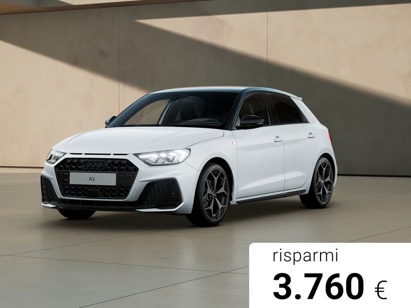 Audi A1 sportback 30 1.0 tfsi identity black 116cv s-tronic