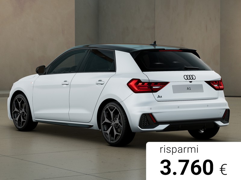 Audi A1 sportback 30 1.0 tfsi identity black 116cv s-tronic