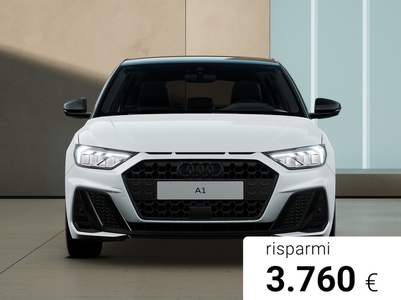 Audi A1 sportback 30 1.0 tfsi identity black 116cv s-tronic