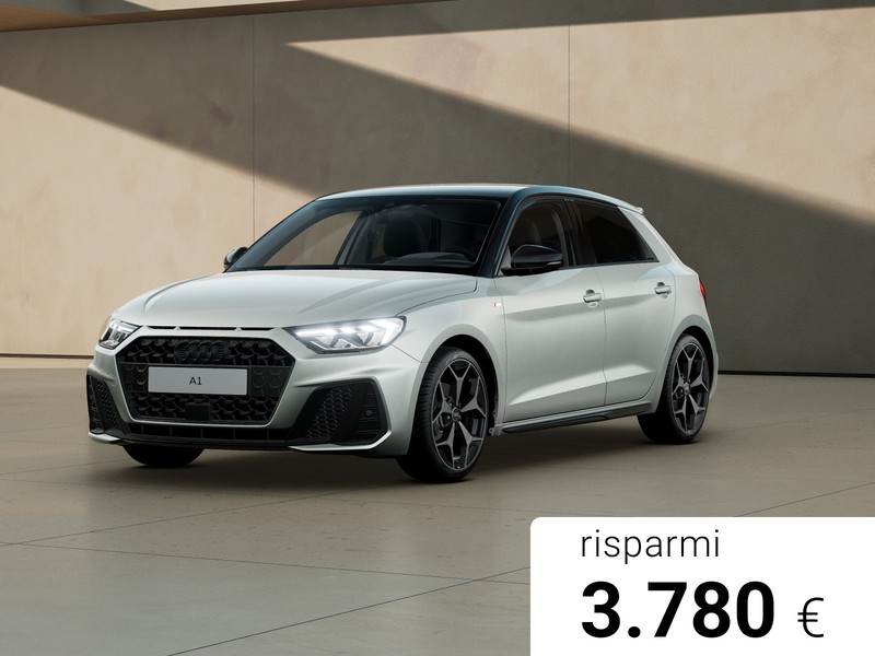 Audi A1 sportback 30 1.0 tfsi identity black 116cv s-tronic