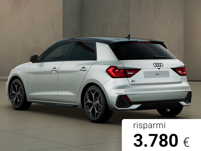 Audi A1 sportback 30 1.0 tfsi identity black 116cv s-tronic