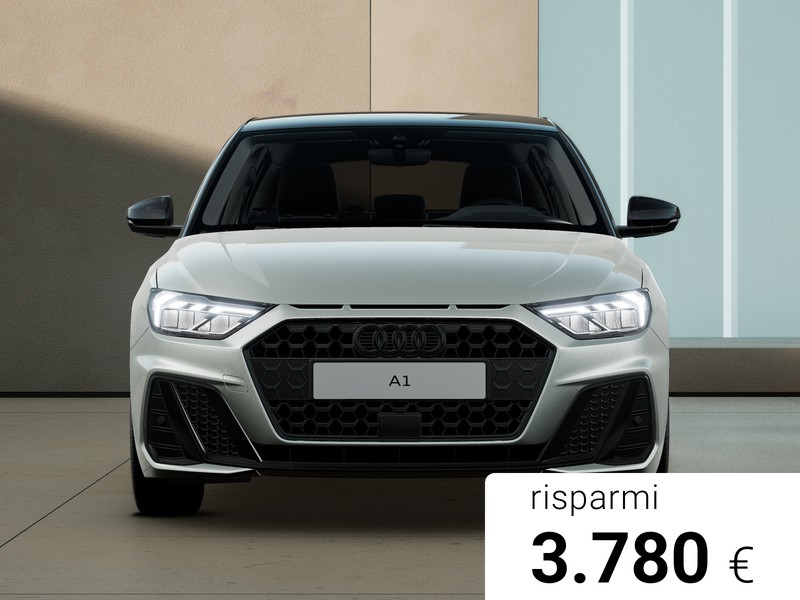 Audi A1 sportback 30 1.0 tfsi identity black 116cv s-tronic